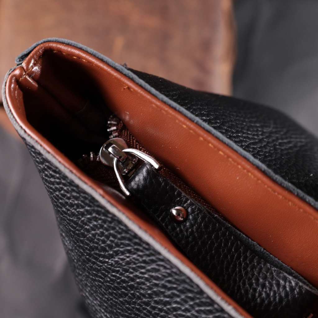 Сумка Vintage Містка сумка Жіноча з натуральної шкіри Чорна (22281) - зображення 10