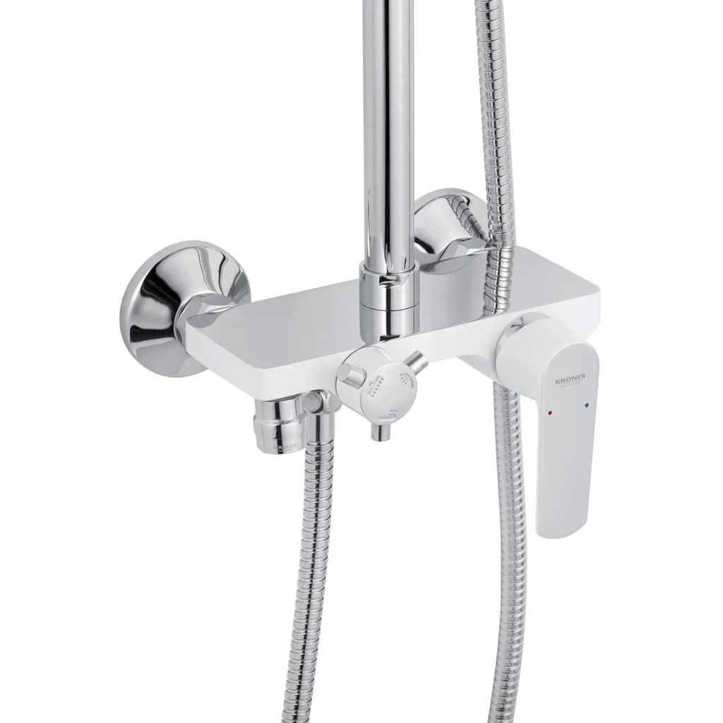 Душовий гарнітур Kroner Armada-W063 + змішувач Armada-W010 + змішувач Bidet-C082 (CVS30213) - зображення 8