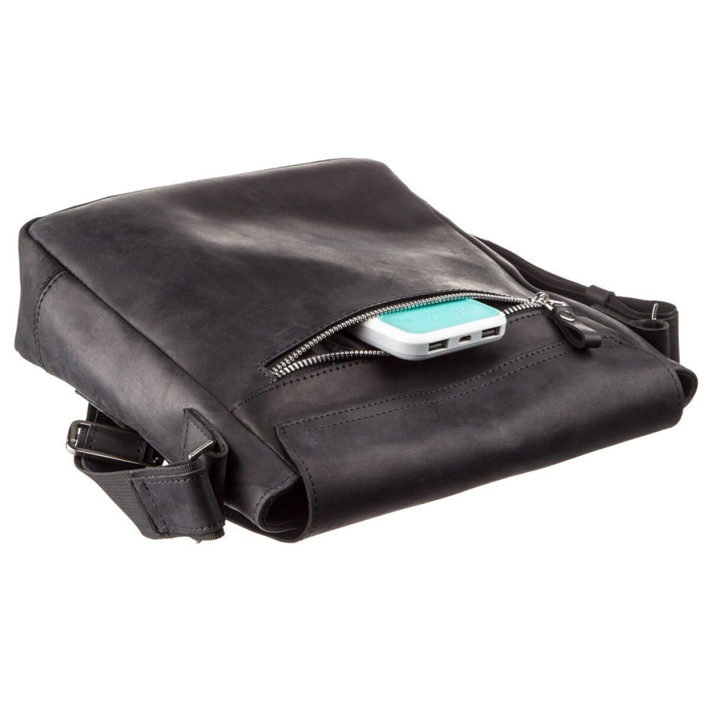 Сумка Shvigel Вінтажна шкіряна Чорна (11172) - зображення 7