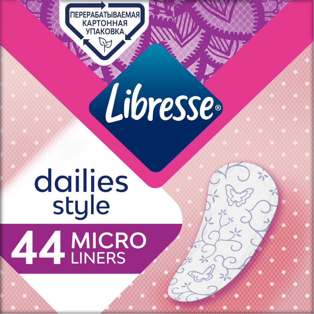 Щоденні прокладки Libresse Daily Fresh Micro Refill 44 шт. (7322540510591) - зображення 1