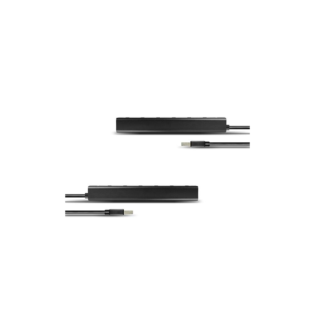 Концентратор AXAGON USB 3.1 to 7xUSB 3.0 + power adapter black (HUE-SA7BP) - зображення 4