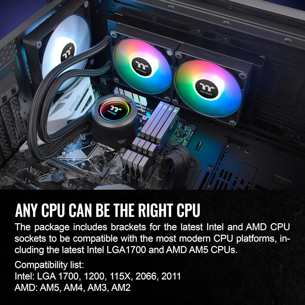 Система рідинного охолодження ThermalTake TH240 V2 ARGB Sync (CL-W361-PL12SW-A) - зображення 12