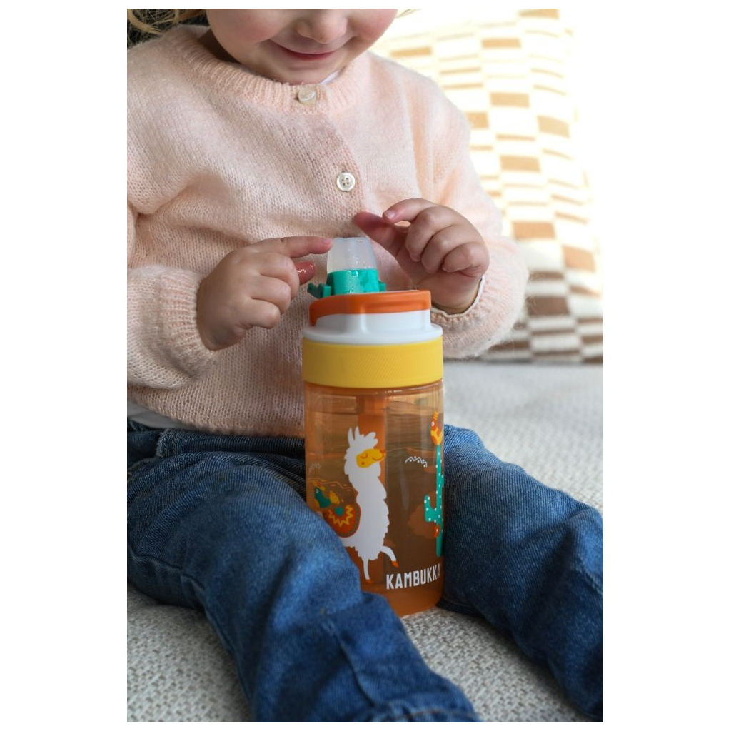 Пляшка для води Kambukka Lagoon kids Mexican Parade 400 мл жовта (11-04057) - зображення 8