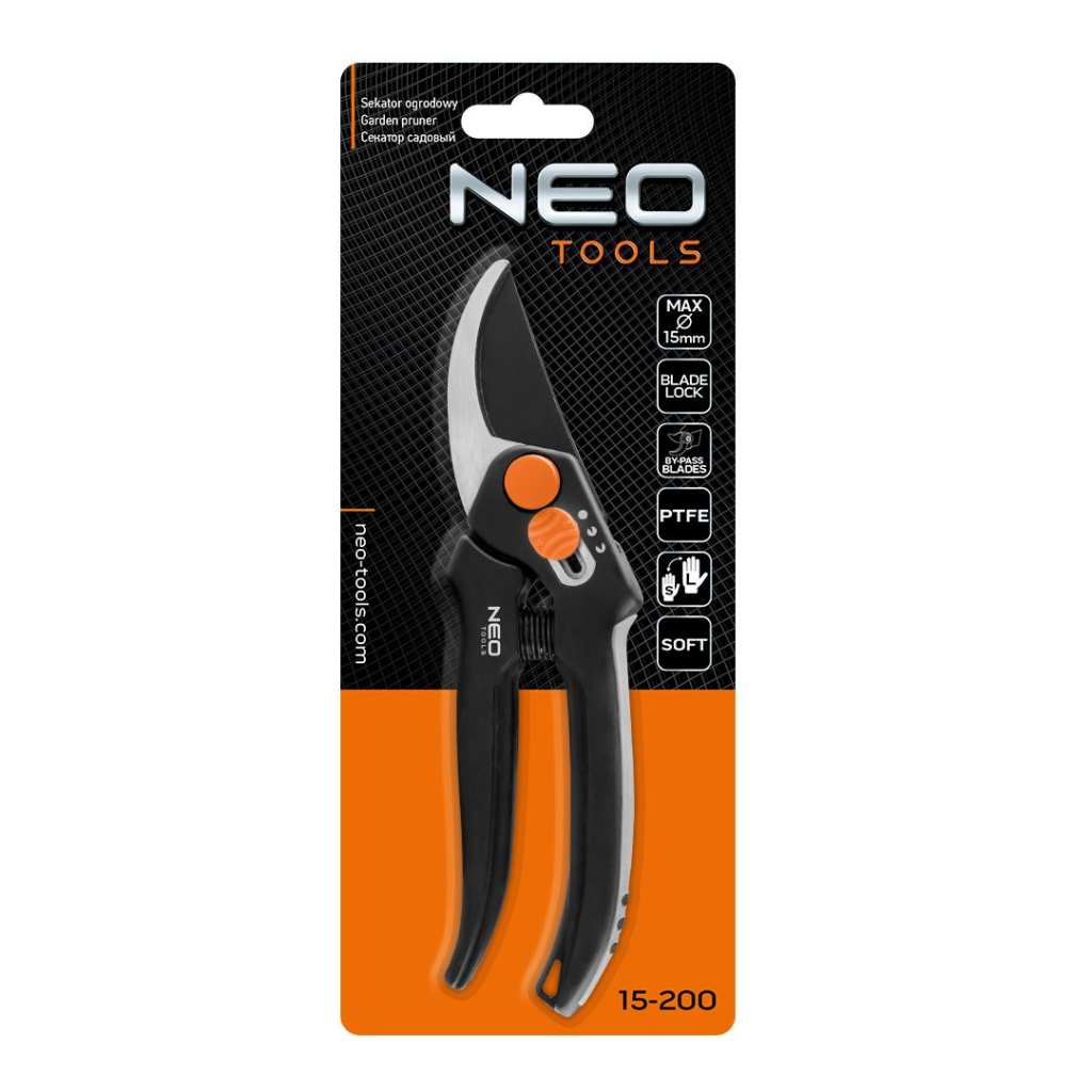 Секатор Neo Tools площинний, d різу 15мм, 185мм, 164г (15-200) - изображение 10