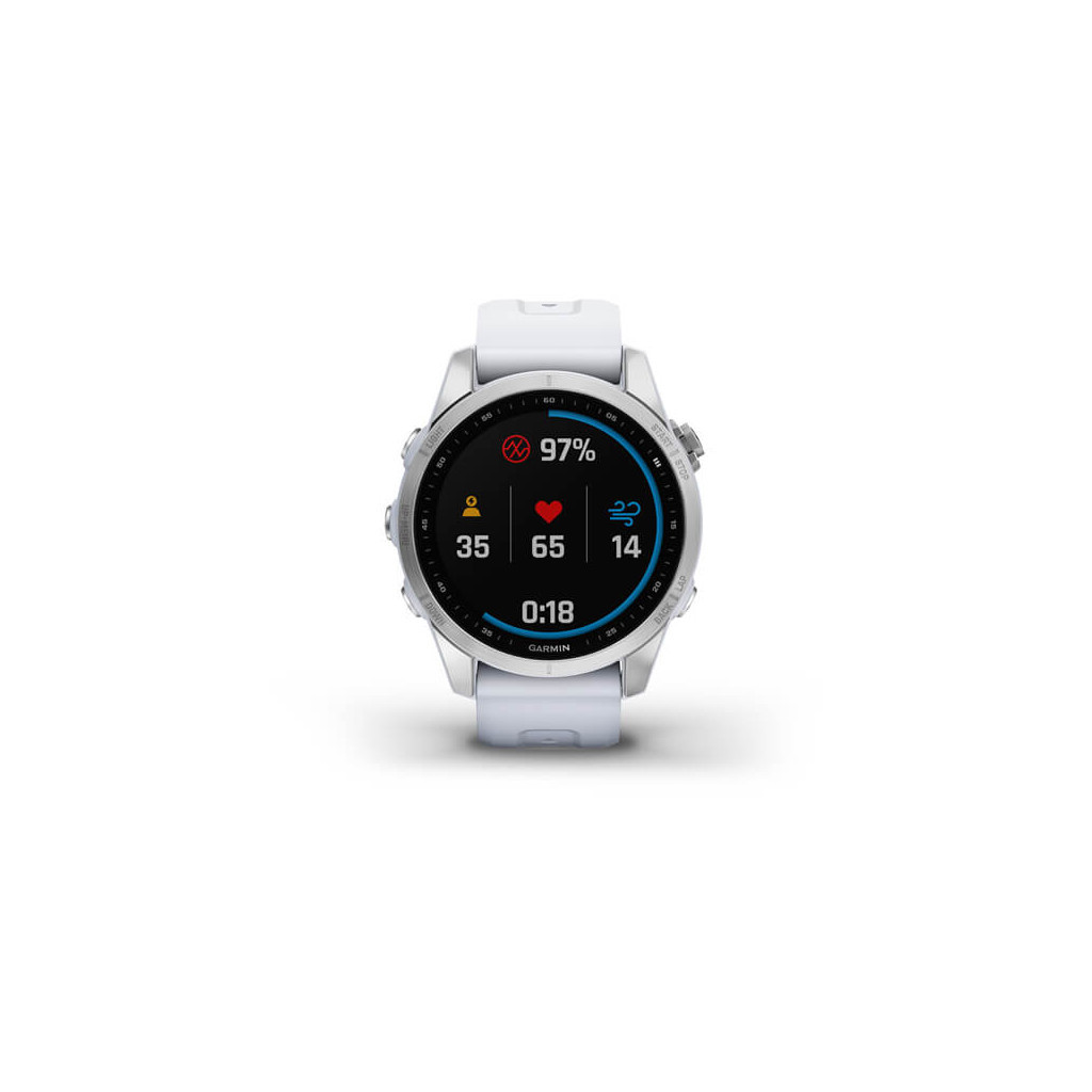 Смарт-годинник Garmin fenix 7S Stainless Steel w/ Whitestone Band, GPS (010-02539-03) - зображення 4