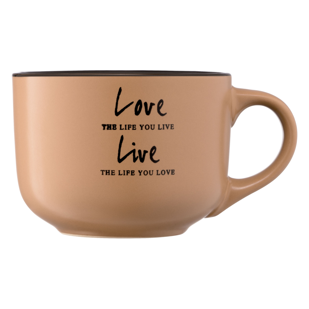 Чашка Ardesto Way of Life 550 мл Beige (AR3478OL) - изображение 4