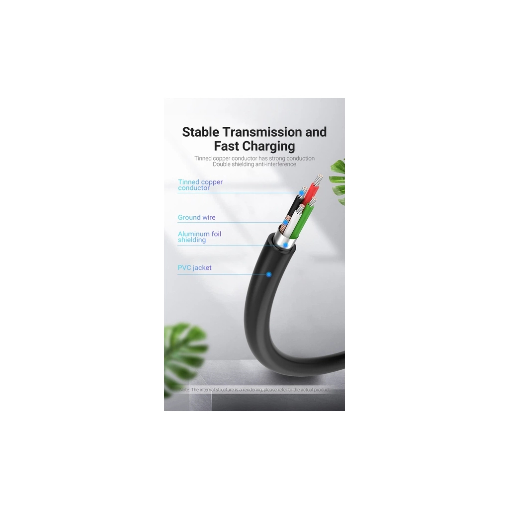 Дата кабель USB 2.0 AM to Mini 5P 1.0m black Vention (COMBF) - изображение 7