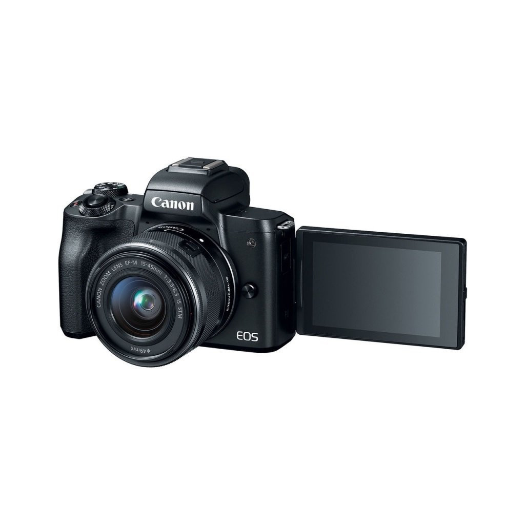 Цифровий фотоапарат Canon EOS M50 + 15-45 IS STM + 22 STM Double Kit Black (2680C055) - зображення 9