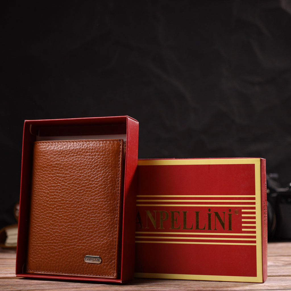 Гаманець Canpellini З натуральної шкіри Рудий (21754) - зображення 10
