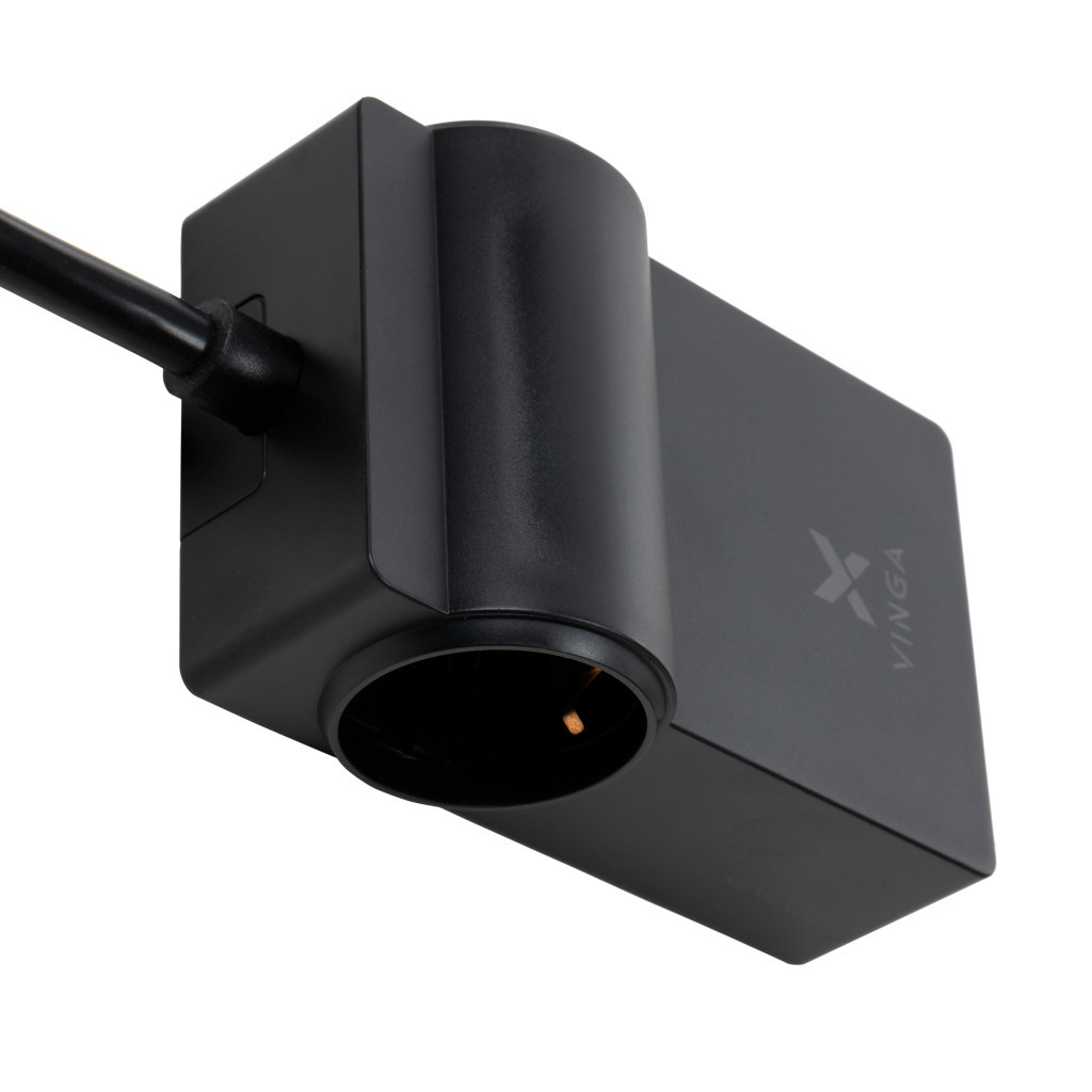 Зарядний пристрій Vinga 65W PD/QC 2xUSB-C+2xUSB-A+2xSchukoF 1.5m CEE7/7 (VCHG2OAC65) - зображення 8