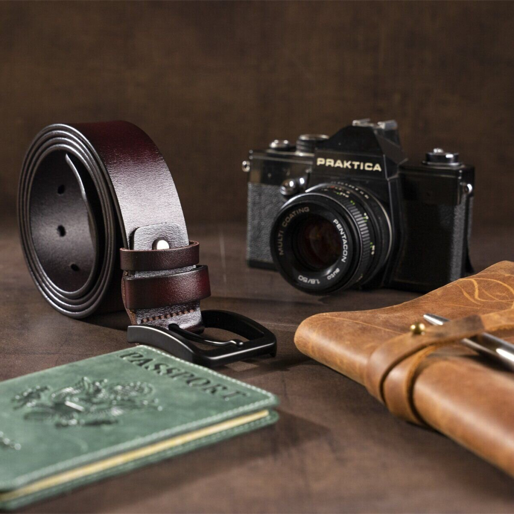 Ремінь Vintage Чоловічий шкіряний Коричневий (20221) - зображення 7