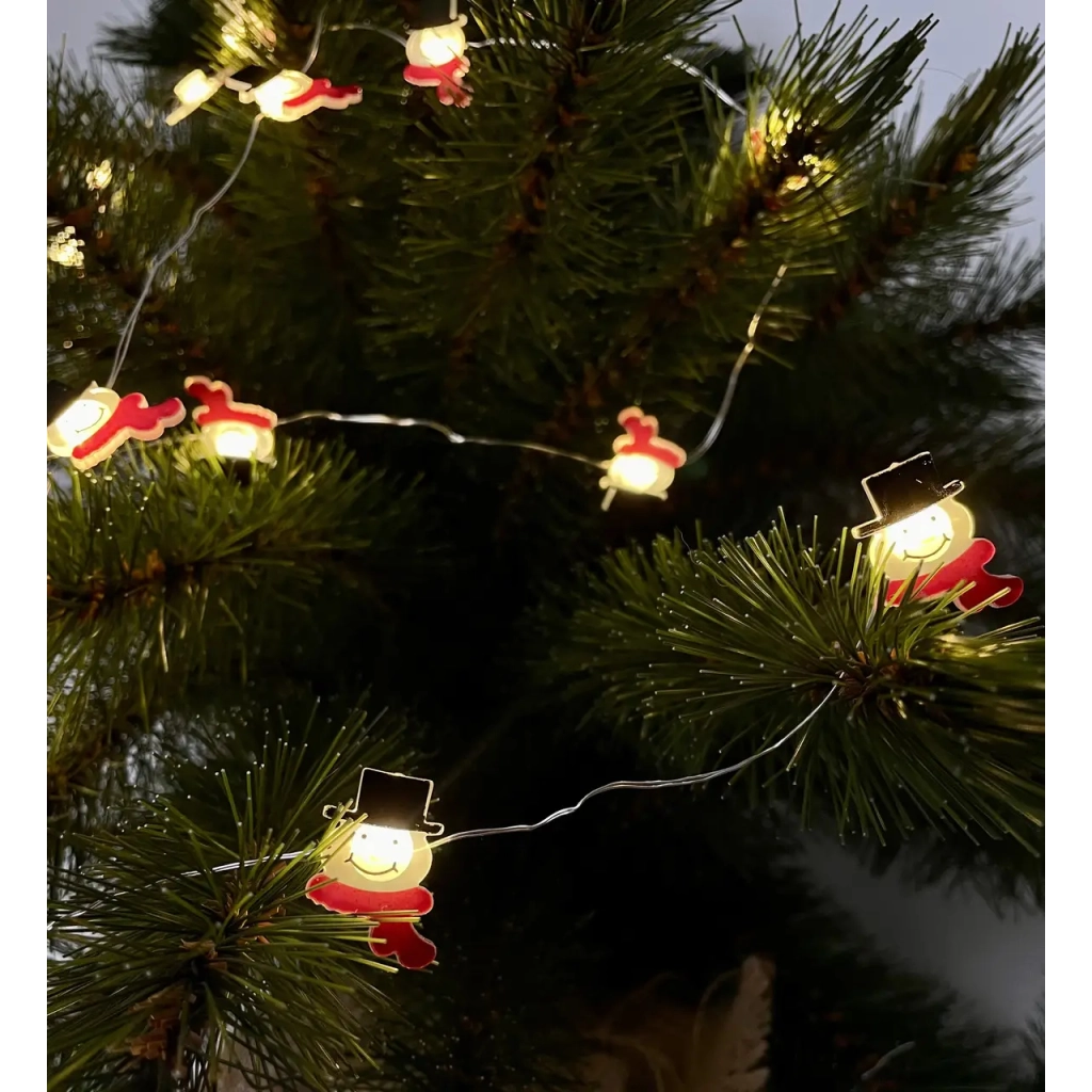 Гірлянда Chomik Струна Сніговик 2.2 м 20 LED Теплий білий (5900779880207) - зображення 5