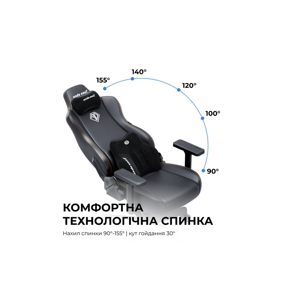 Крісло ігрове Anda Seat Kaiser 3E Fabric Size XL Dark Grey (AD23YC-XL-09-GB-CF-G01) - зображення 11