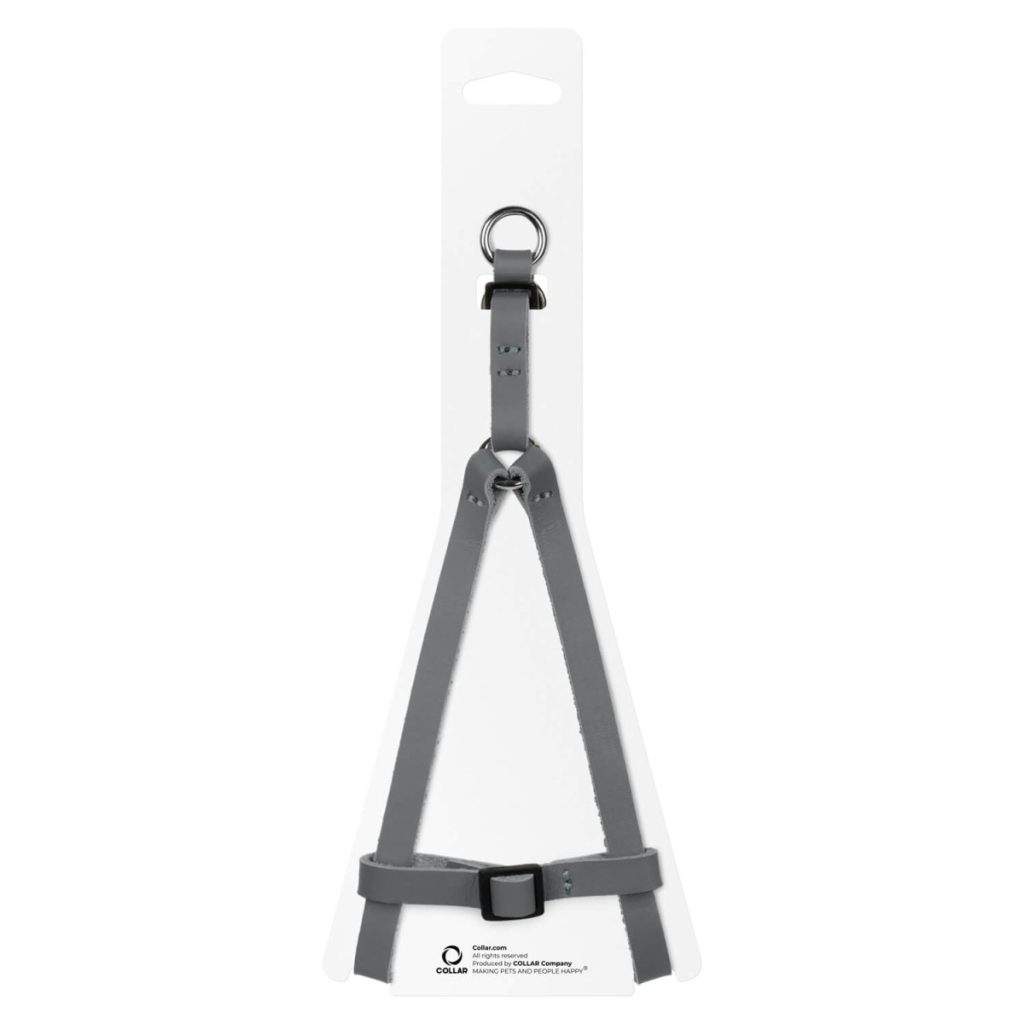 Шлея для котів WAUDOG Classic з QR паспортом XS Ш 10 мм В=С 28-40 см сіра (601011) - зображення 2