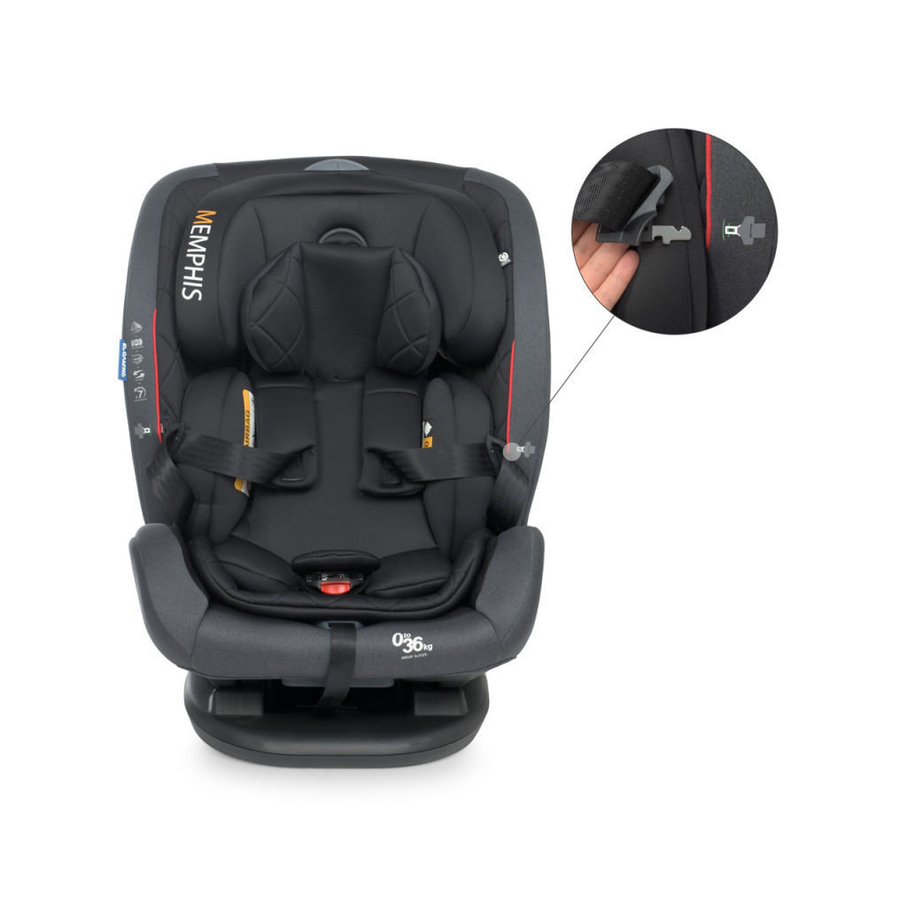 Автокрісло El Camino ME 1093 Memphis Iso-Fix (0-36кг) shadow black (ME 1093 shadow black) - зображення 3
