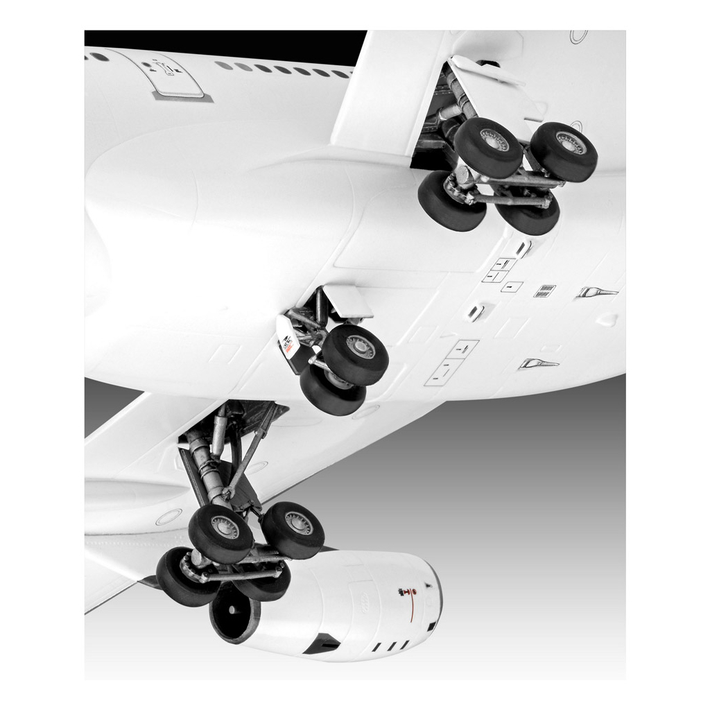 Збірна модель Revell Літак Airbus A340-300 Lufthansa рівень 4 масштаб 1:144 (RVL-03803) - picture 3