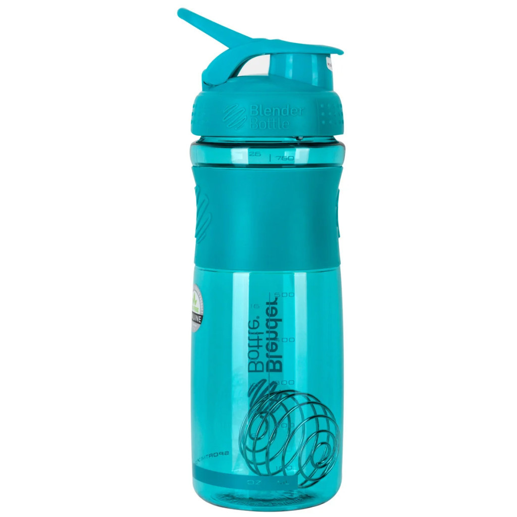 Шейкер спортивний BlenderBottle SportMixer 820ml Teal ORIGINAL (SM 28oz Teal) - изображение 7