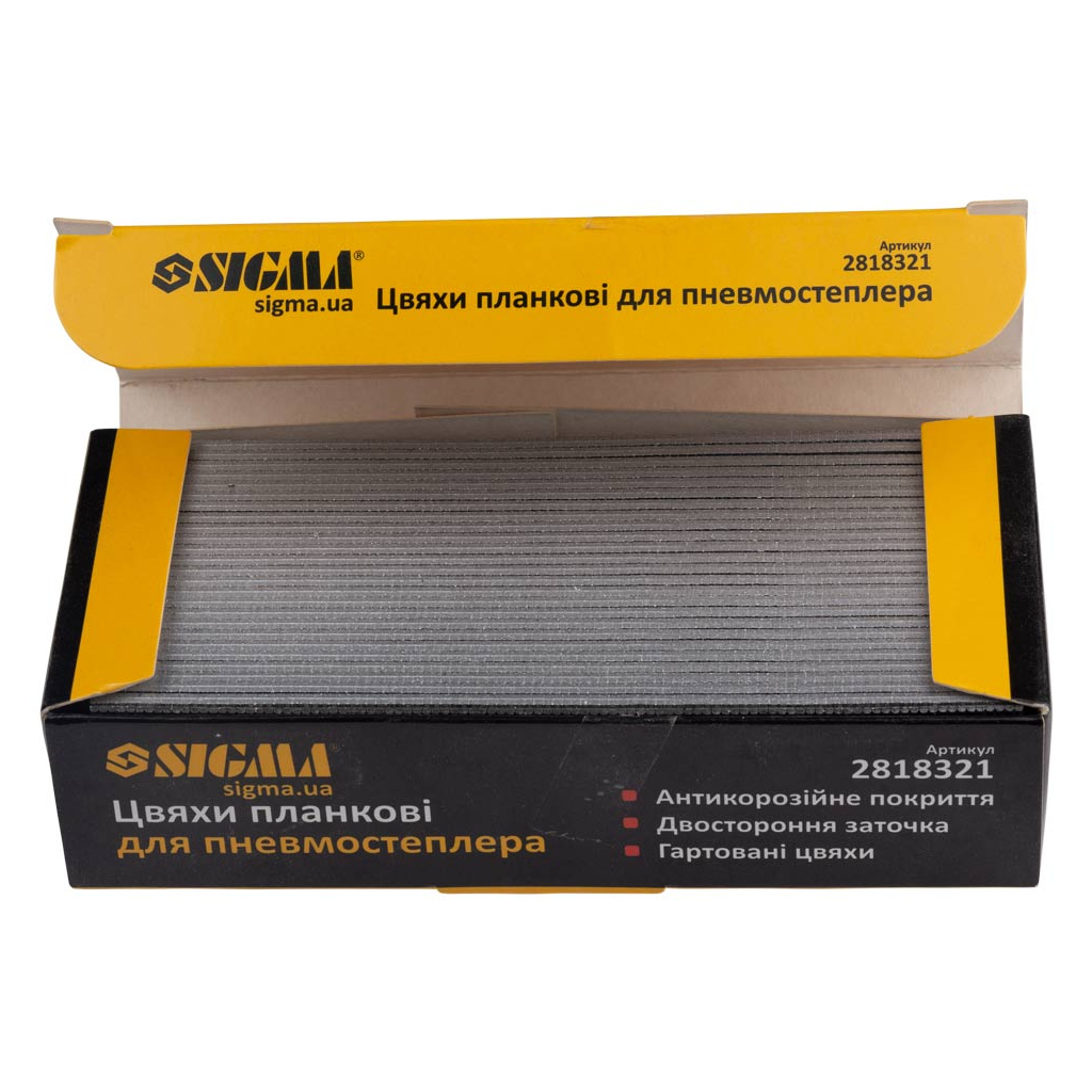 Цвяхи Sigma планкові 32x1.25x1мм для пневмостеплера 5000шт (2818321) - изображение 3