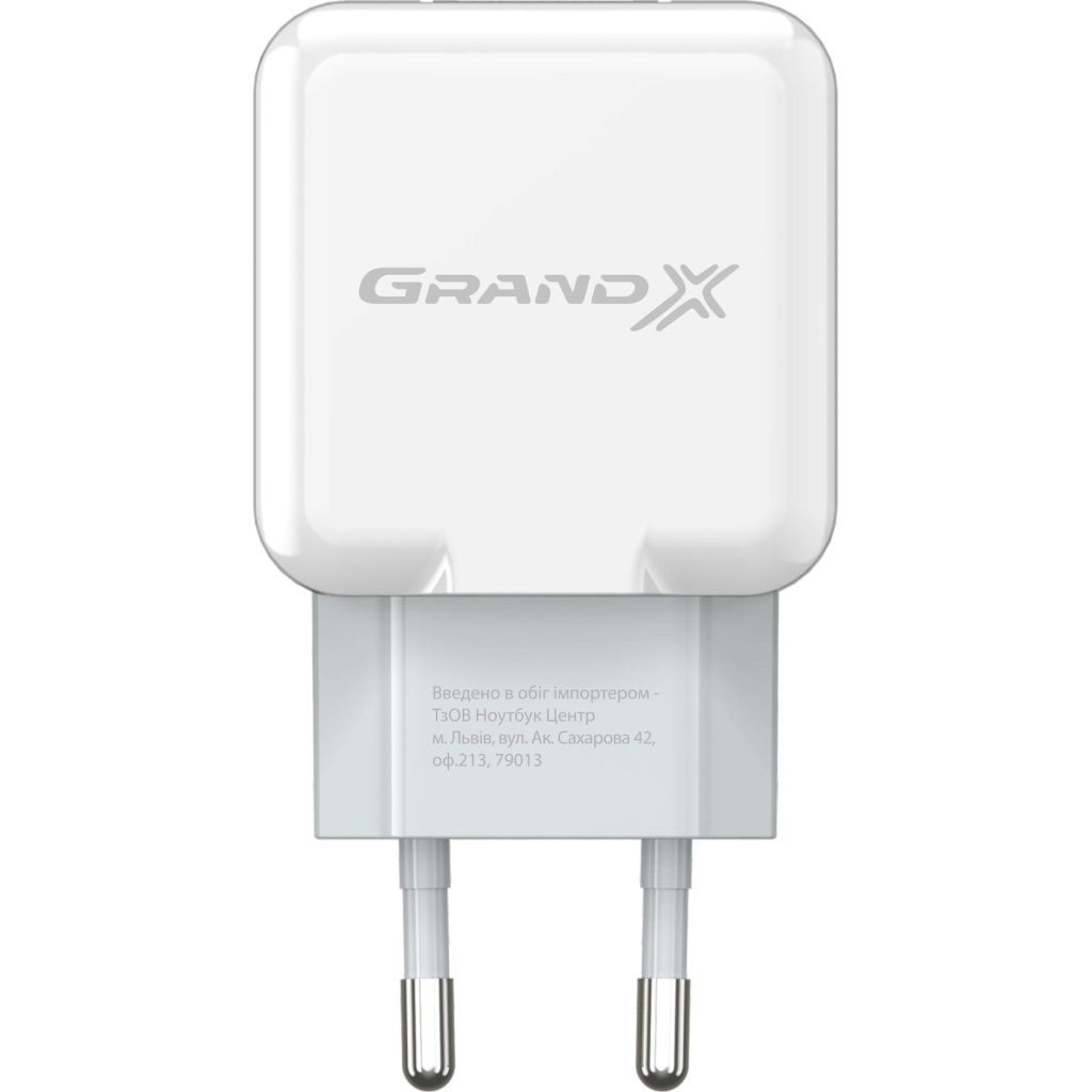Зарядний пристрій Grand-X 5V 2.1A White (CH-03W) - зображення 2