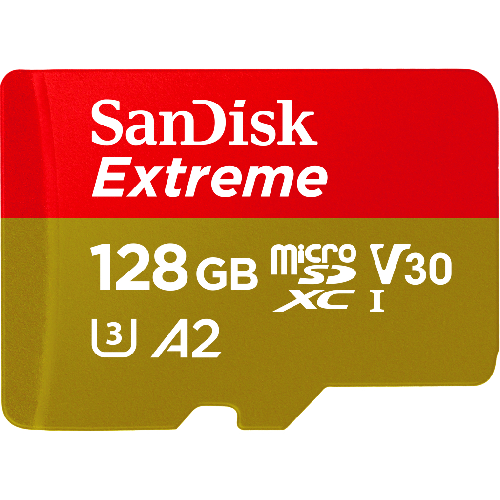 Карта пам'яті SanDisk 128GB microSD class 10 UHS-I U3 Extreme (SDSQXAA-128G-GN6MN) - зображення 1