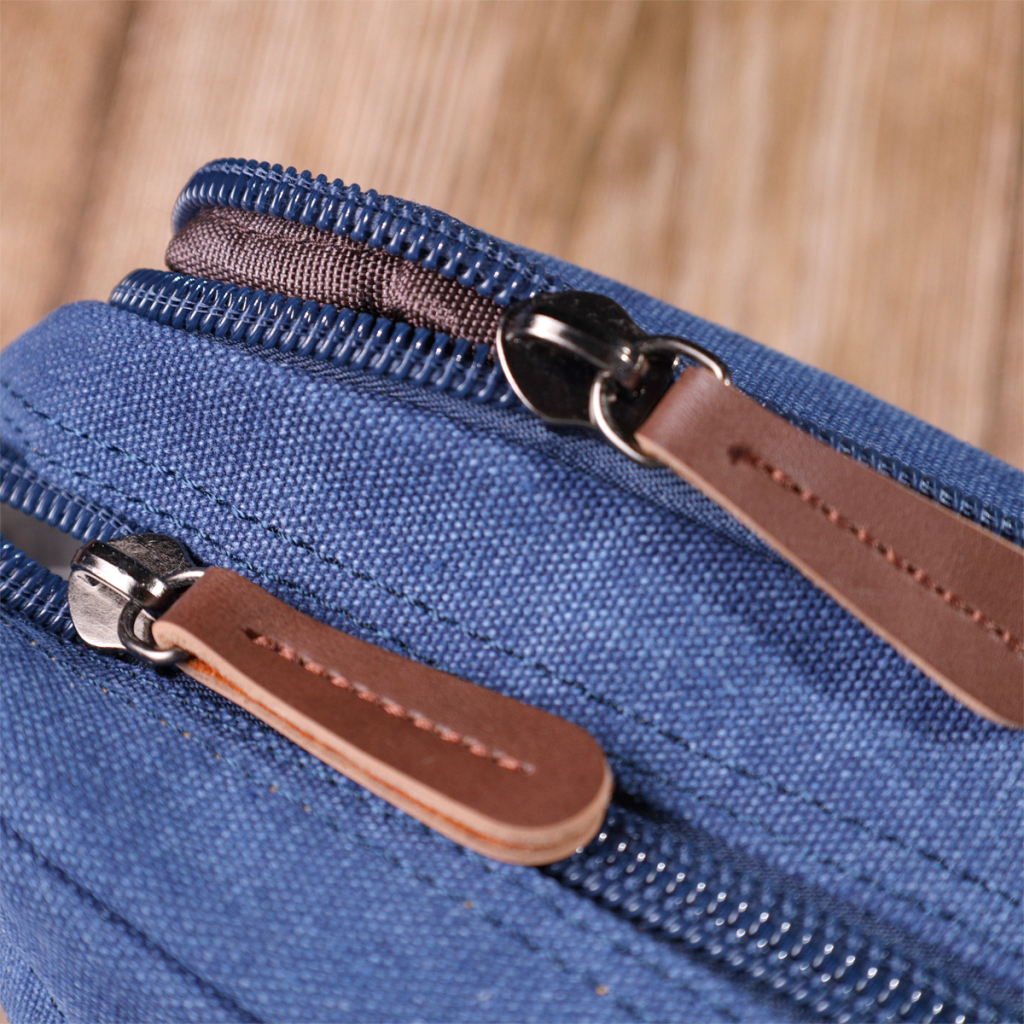 Сумка Vintage На два відділення з текстилю Синя (22234) - зображення 10