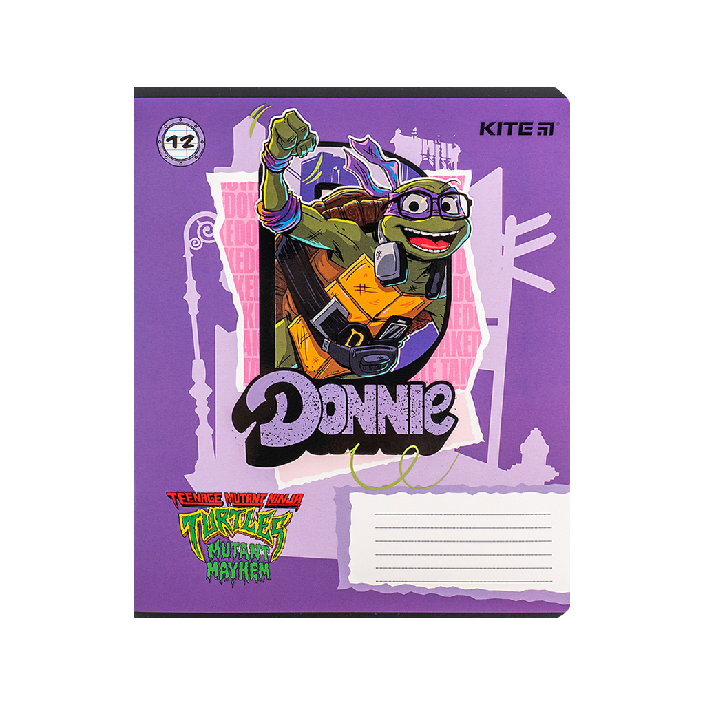 Зошит Kite Ninja Turtles, 12 аркушів, лінія (NT24-234) - зображення 8