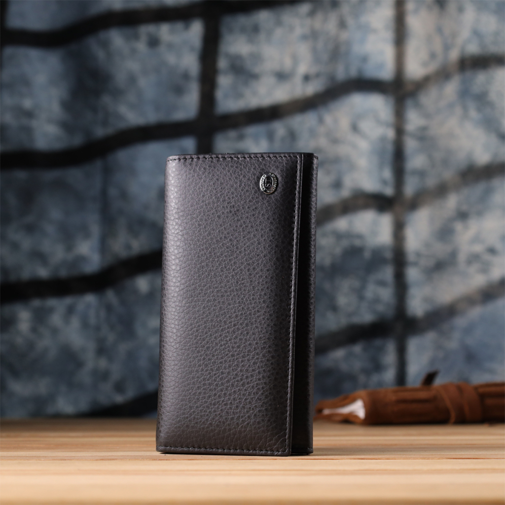 Гаманець ST Leather З натуральної шкіри Чорний (23084) - зображення 9