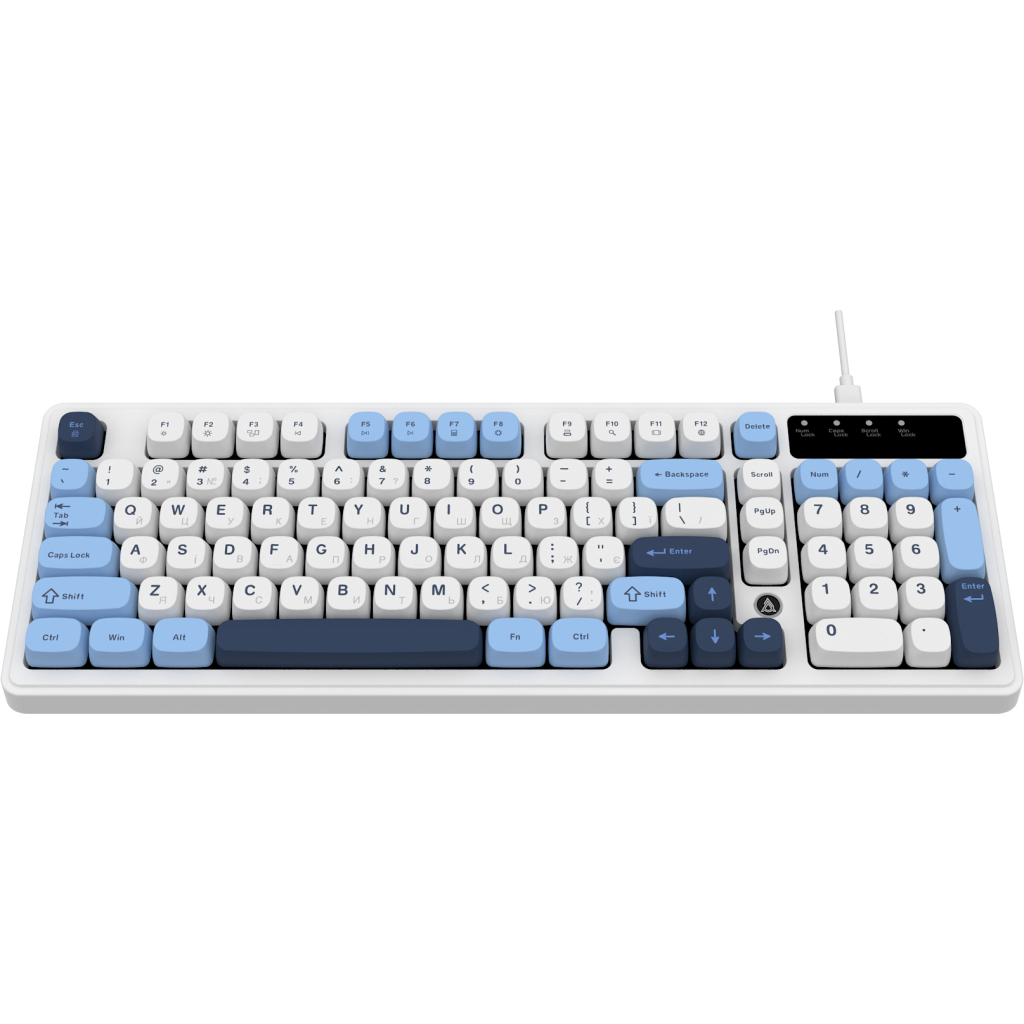 Клавіатура Ajazz AF98 USB UA White/Blue (AF98-GB) - зображення 4