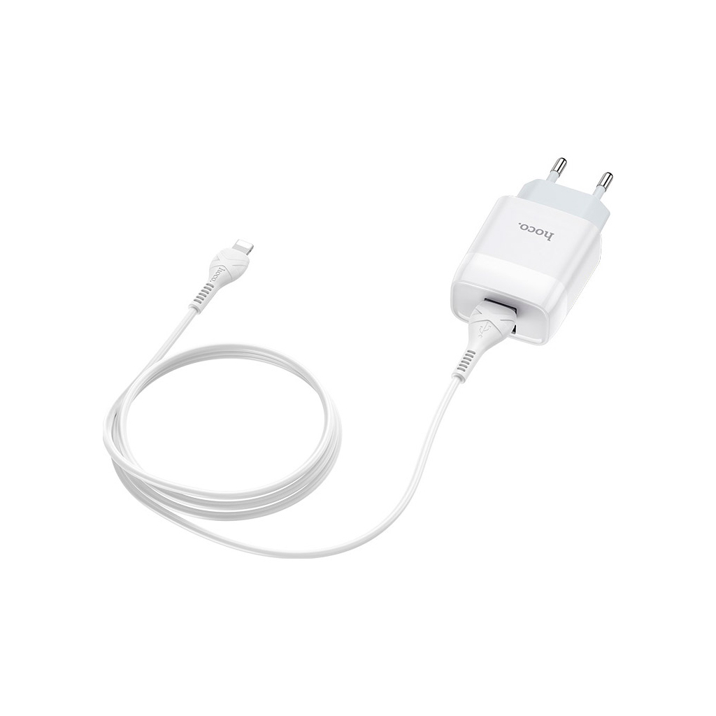 Зарядний пристрій HOCO C73A Glorious 2xUSB + cable USB to Lightning White (6931474713056) - зображення 5