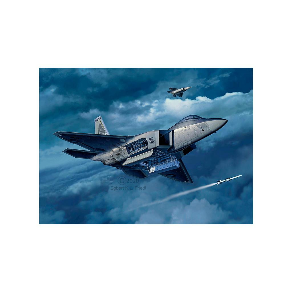 Збірна модель Revell Літак Lockheed Martin F-22A Raptor рівень 4 масштаб 1:72 (RVL-63858) - изображение 9