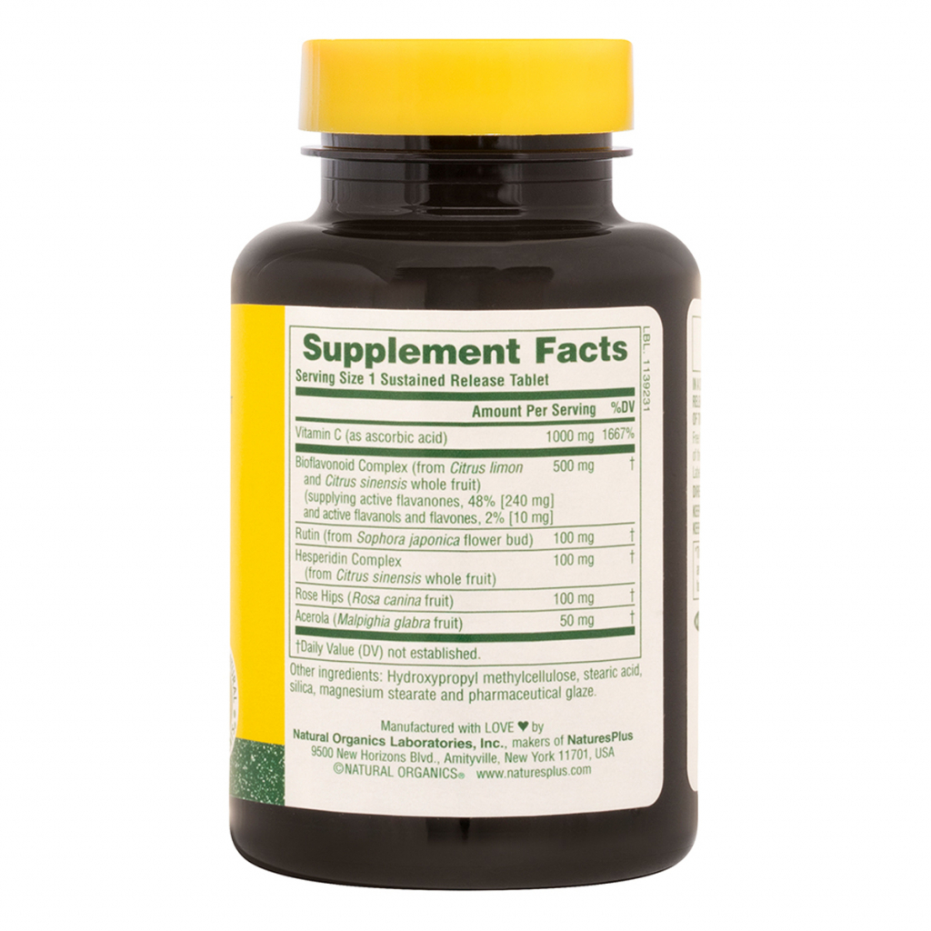 Вітамінно-мінеральний комплекс Natures Plus Супер Комплекс Вітаміну С з біофлавоноїдів, Nature's Plus, 1 (NAP-02479) - зображення 2