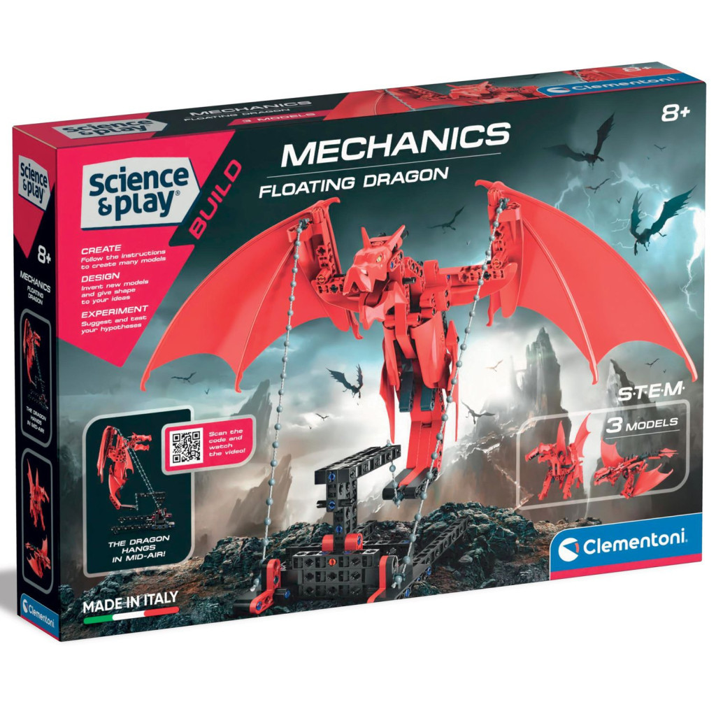 Конструктор Clementoni 3 в 1 Floating Dragon, серія Science & Play, 220 деталей (75065) - зображення 1