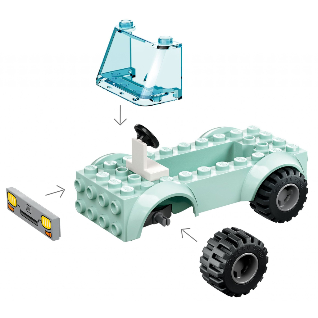 Конструктор LEGO City Фургон ветеринарної швидкої допомоги 58 деталей (60382) - зображення 6