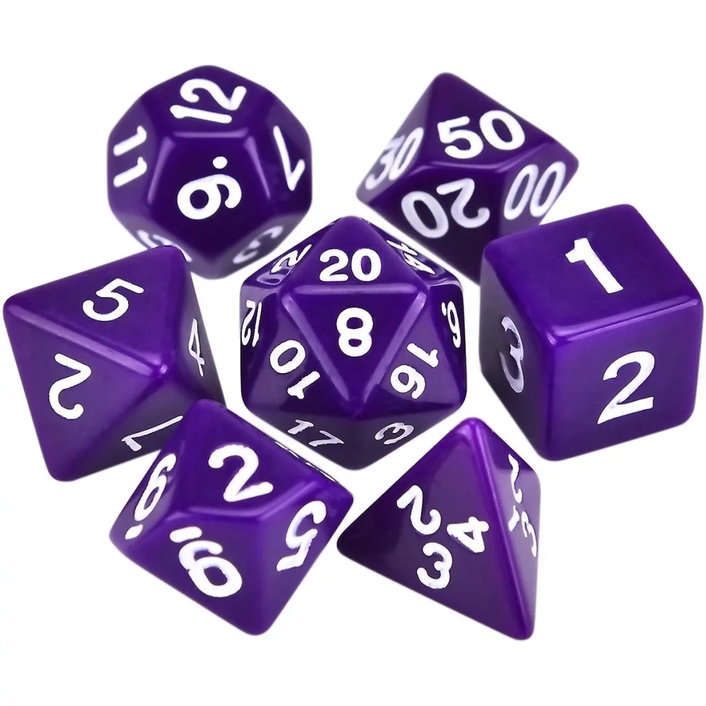 Набір кубиків для настільних ігор Games 7 Days Opaque 7 Dice Set - Dark purple (g7dopaq09) - зображення 1