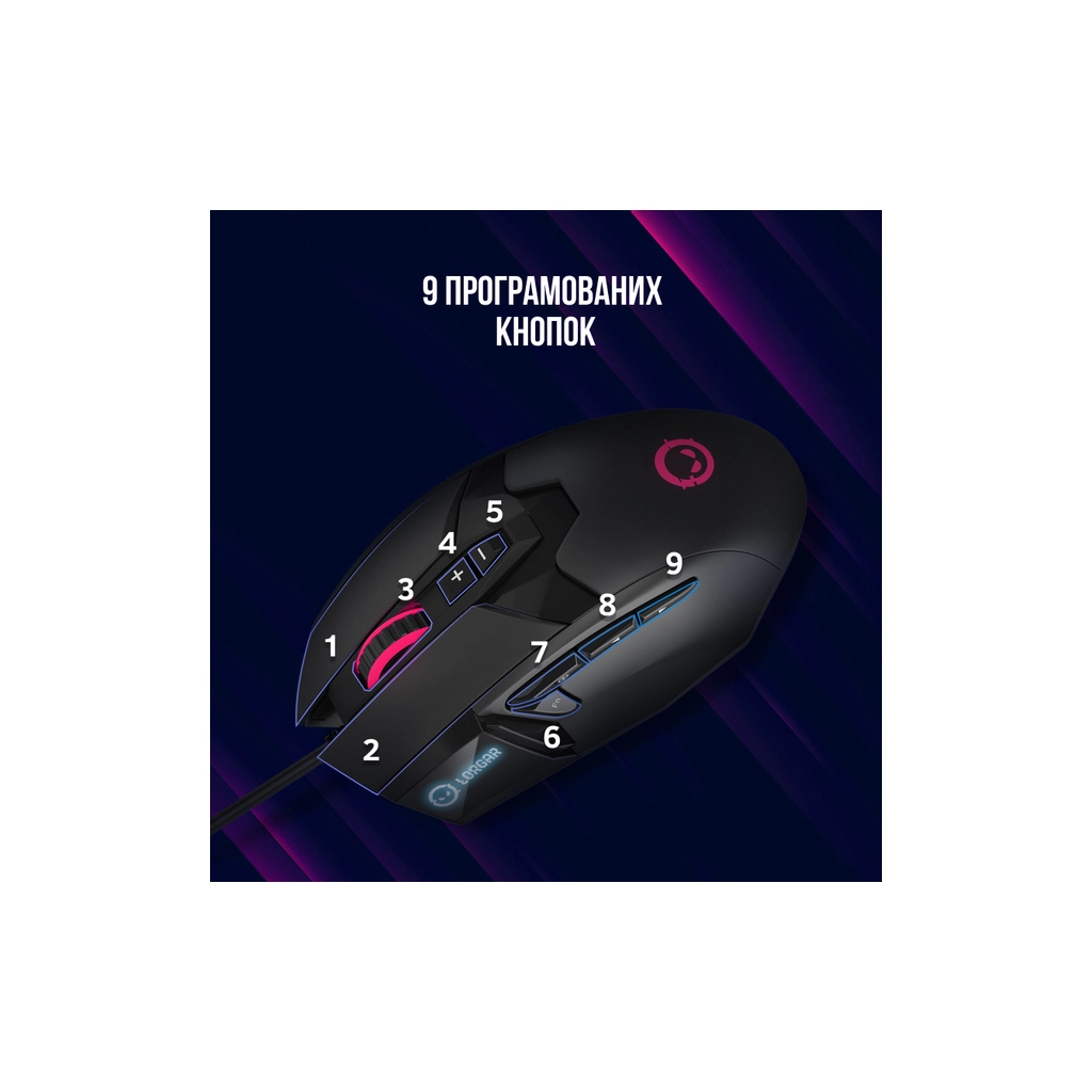 Мишка Lorgar Stricter 579 RGB USB Black (LRG-GMS579) - зображення 11