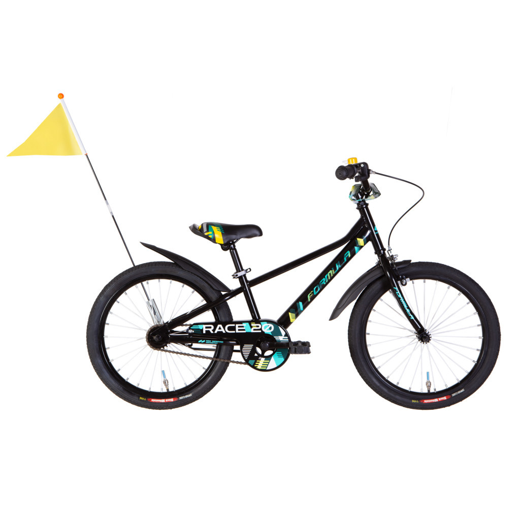 Велосипед Formula Race 20" 10" St 2024 Чорний з жовтим (OPS-FRK-20-217) - зображення 1