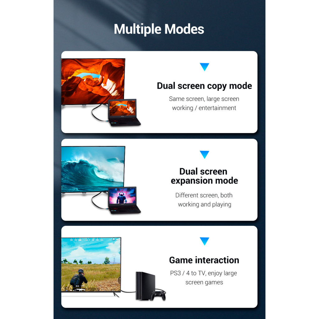 Кабель мультимедійний HDMI M to HDMI M 1.0m engineering black Vention (AAMBF) - зображення 9