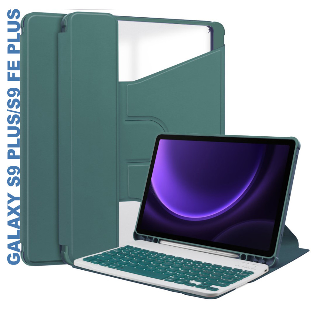 Чохол до планшета BeCover Keyboard 360° Rotatable Samsung Tab S9 Plus (SM-X810/SM-X816)/S9 FE Plus (SM-X610/SM-X616) 12.4" (710394) - зображення 1