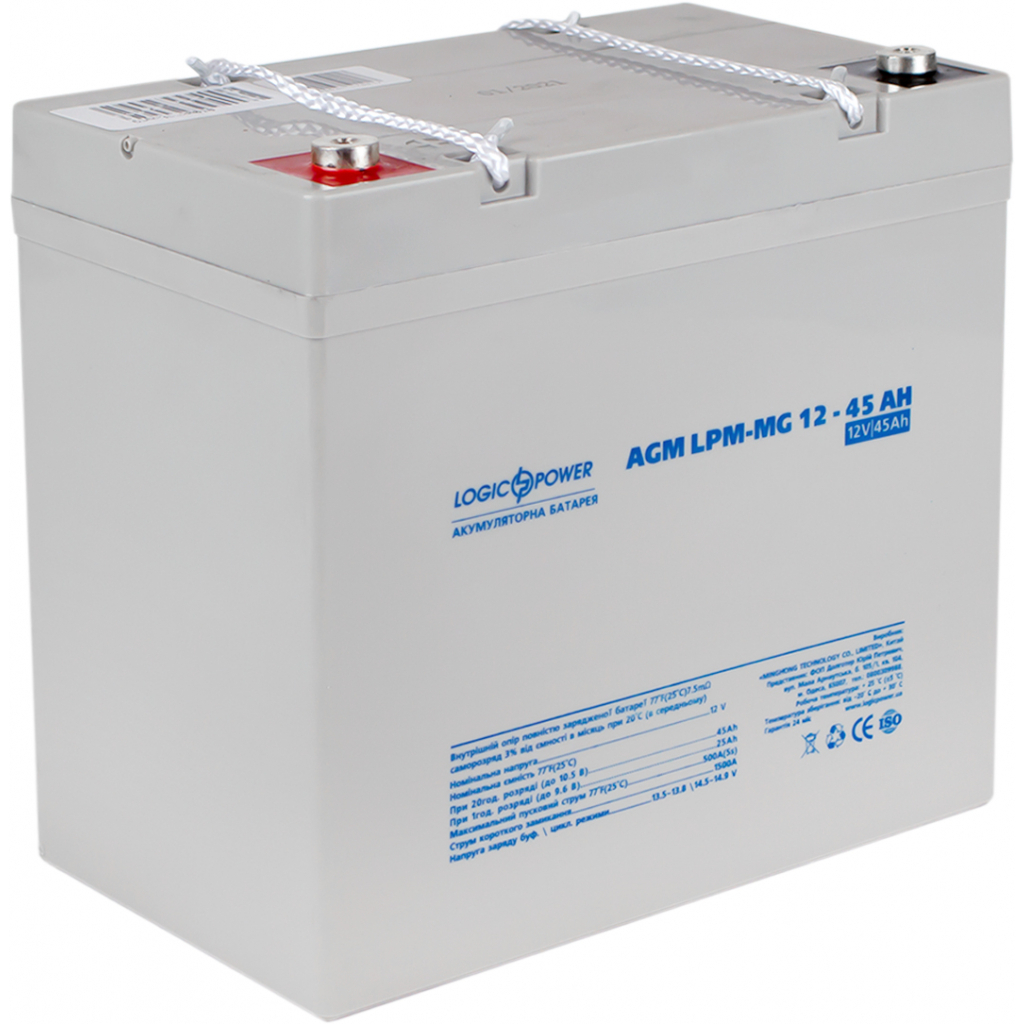 Батарея до ДБЖ LogicPower LPM MG 12В 45Ah (6559) - зображення 1