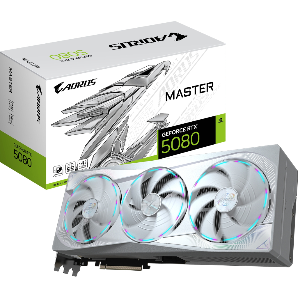 Відеокарта GIGABYTE GeForce RTX5080 16GB MASTER ICE (GV-N5080AORUSM ICE-16GD) - зображення 10