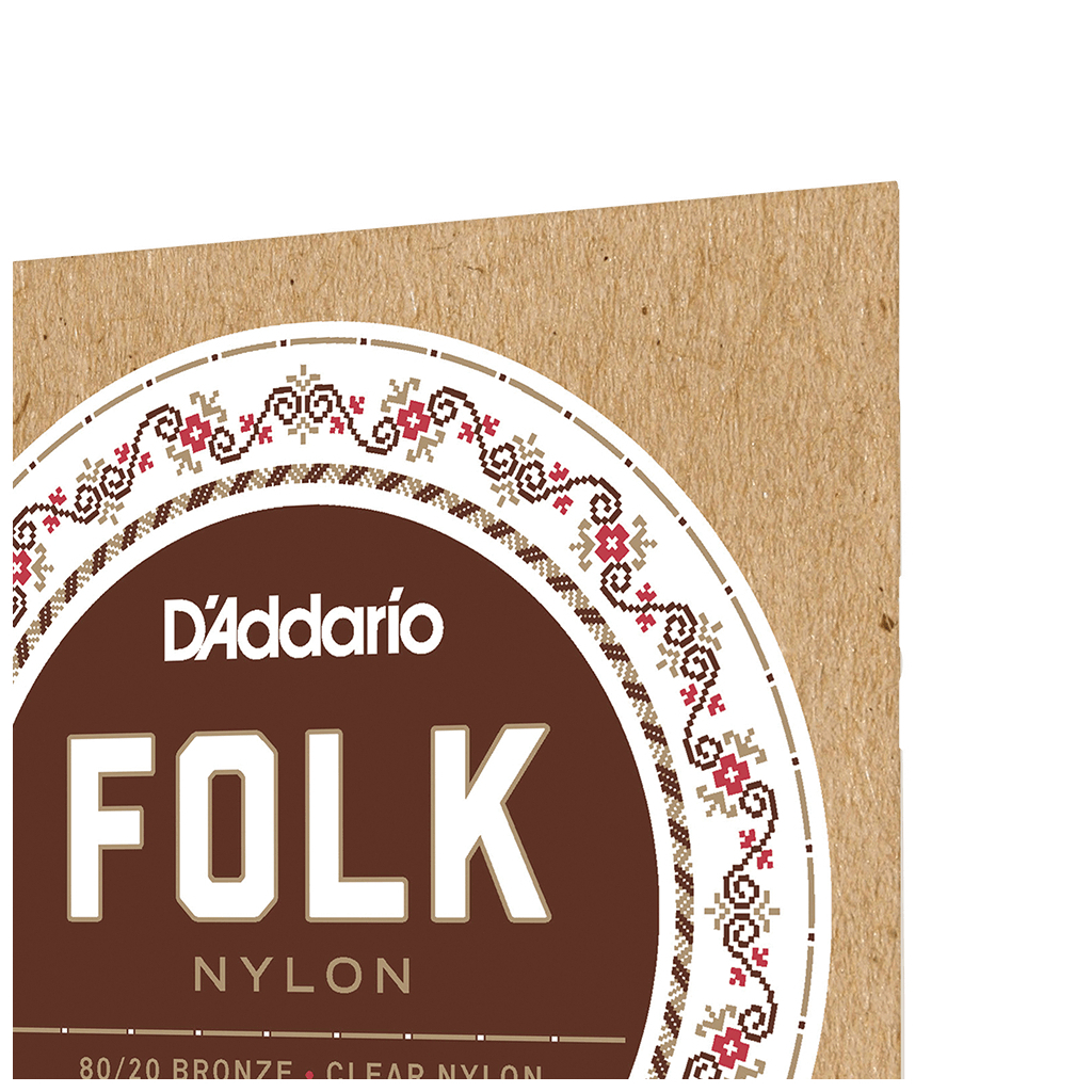 Струни для гітари D'Addario Folk Nylon 80/20 Bronze Ball End Clear Treble (EJ33) - зображення 4