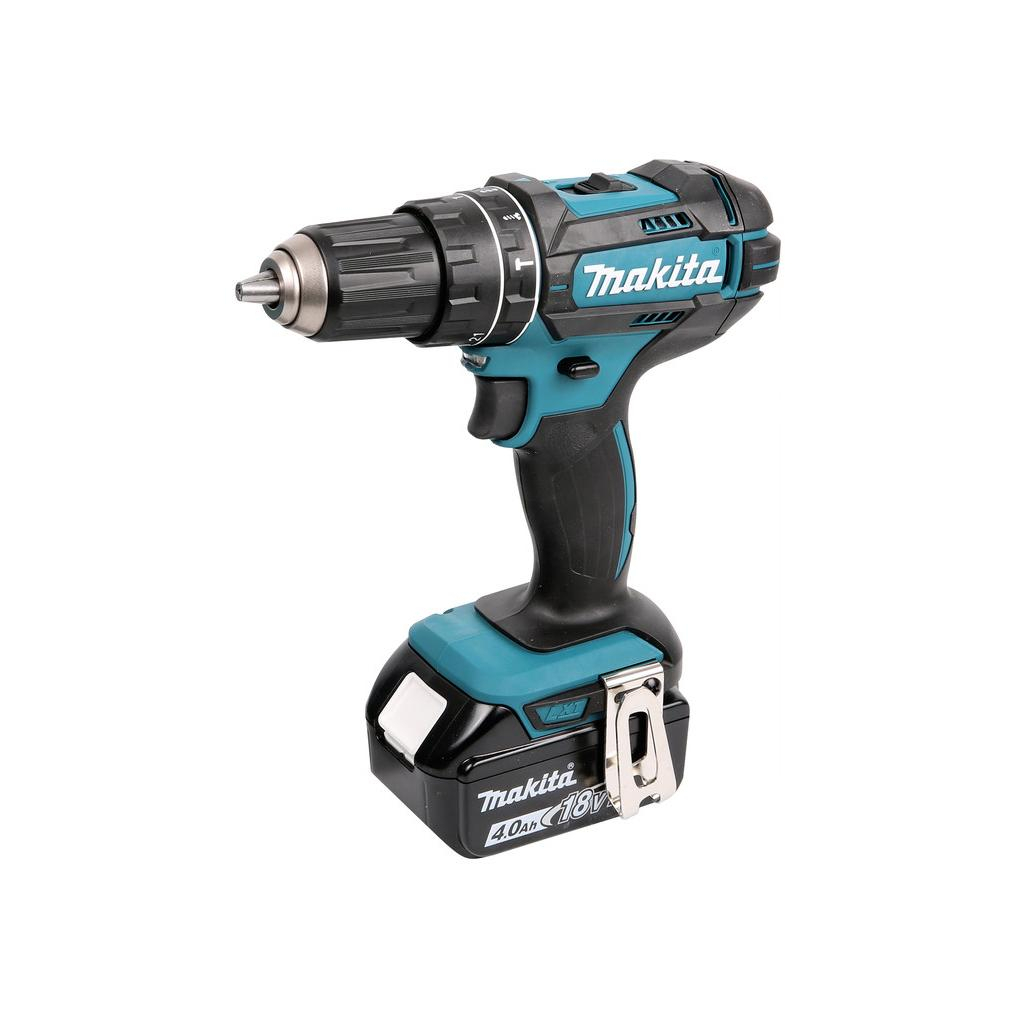 Дриль-шуруповерт Makita з ударом LXT, 18В, 4Аг х 2шт, DC18RC, Makpa (DHP482RMJ) - зображення 1