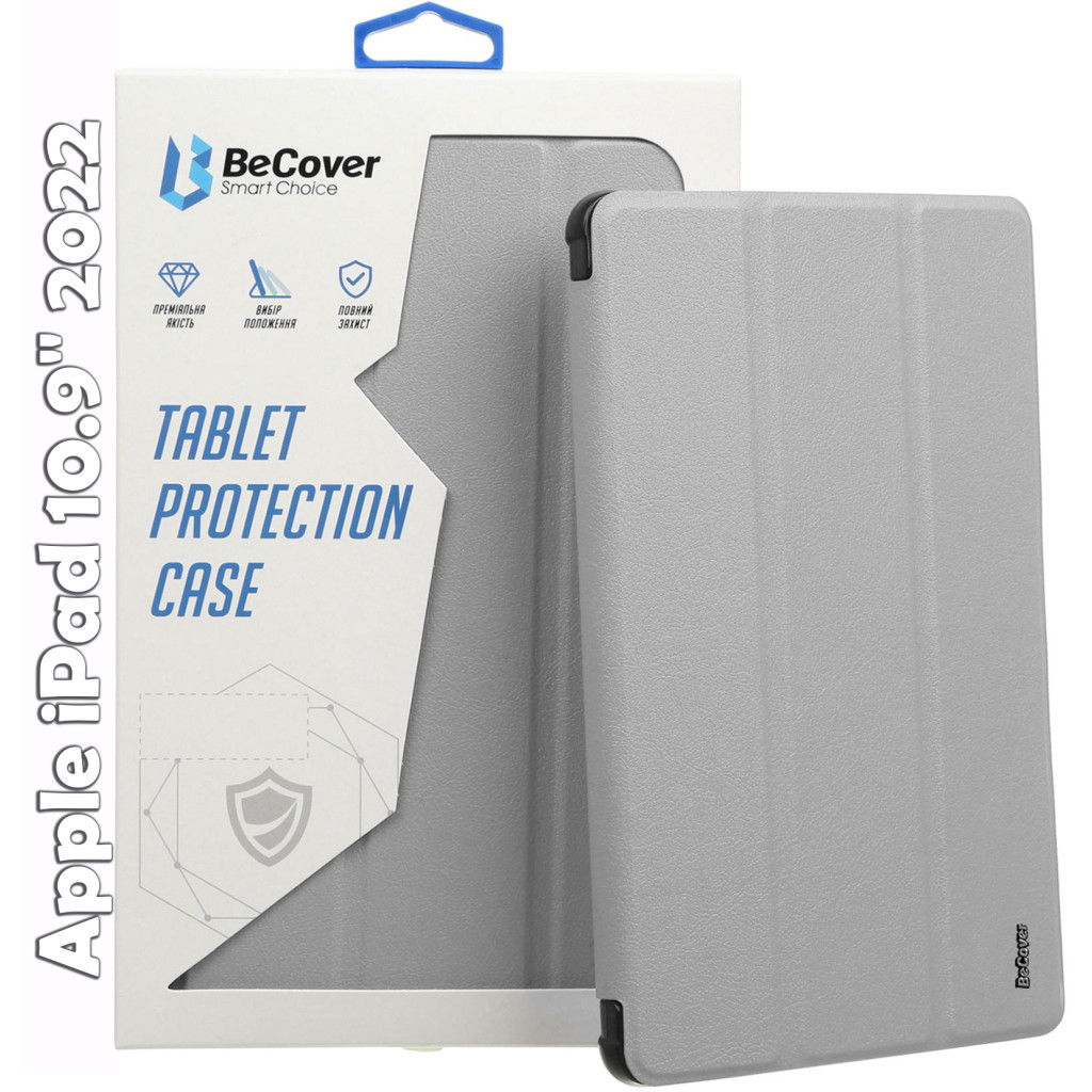 Чохол до планшета BeCover Soft Edge mount Pencil Apple iPad 10.9" 2022 Gray (709236) - зображення 1