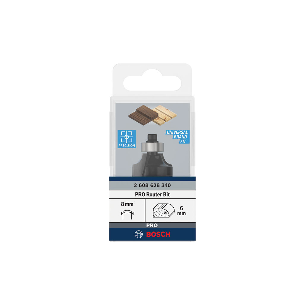 Фреза Bosch Professional карнизна Std S8 R6 L13.2 (2.608.628.340) - зображення 2