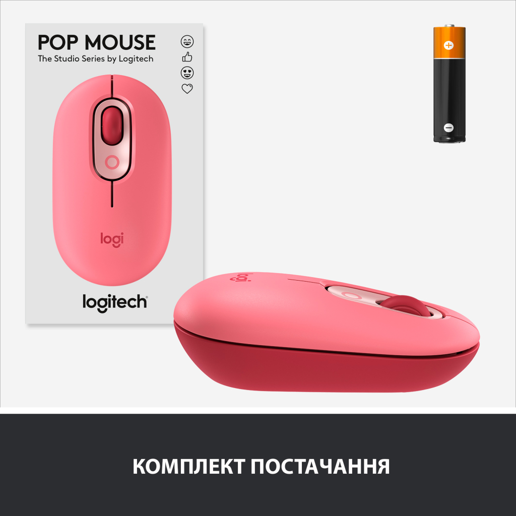 Мишка Logitech POP Mouse Bluetooth Heartbreaker Rose (910-006548) - зображення 8