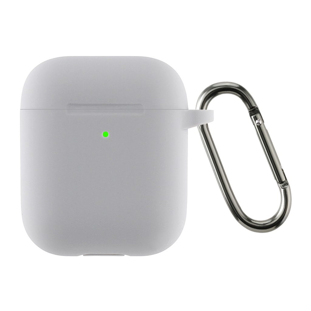 Чохол для навушників Armorstandart Ultrathin Silicone Case With Hook для Apple AirPods 2 Light Grey (ARM59685) - зображення 1
