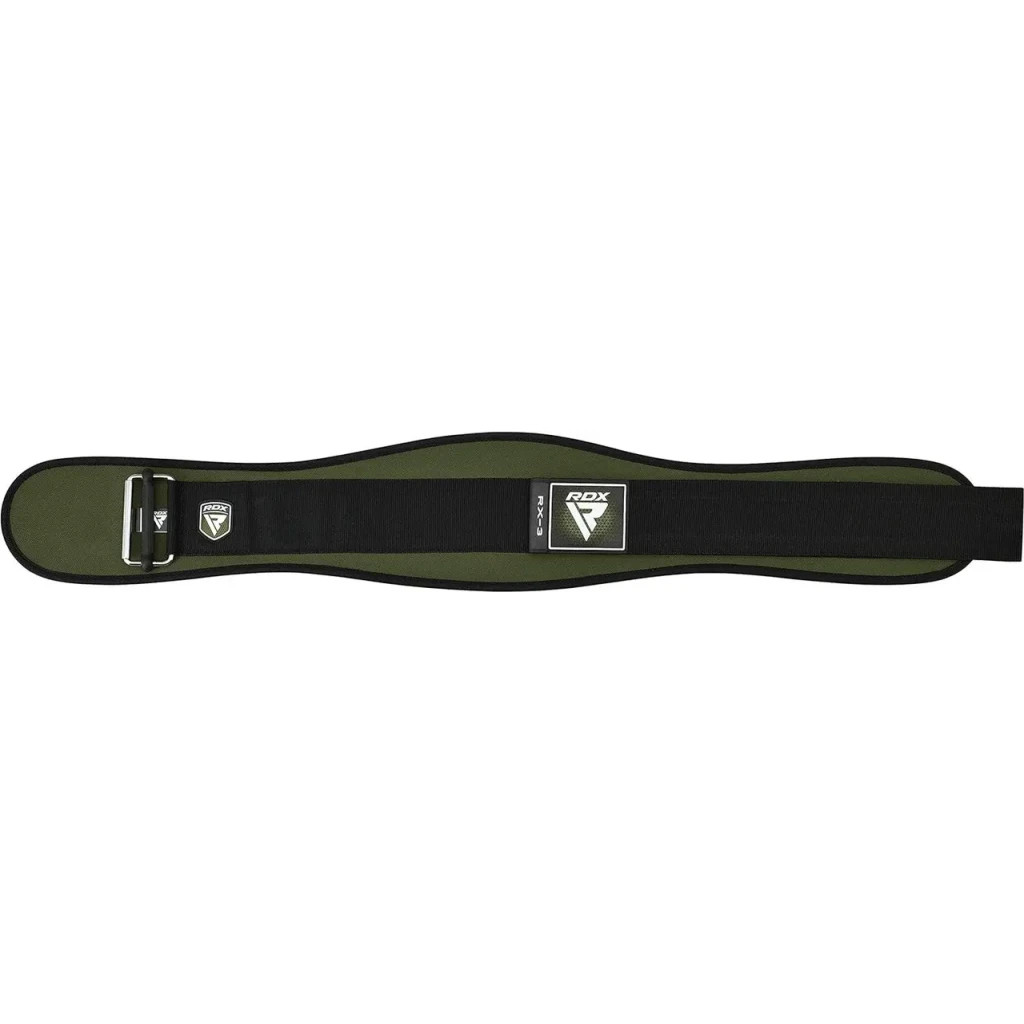Атлетичний пояс RDX RX3 EVA Curve неопреновий Army Green S (WBE-RX3AG-S) - изображение 9