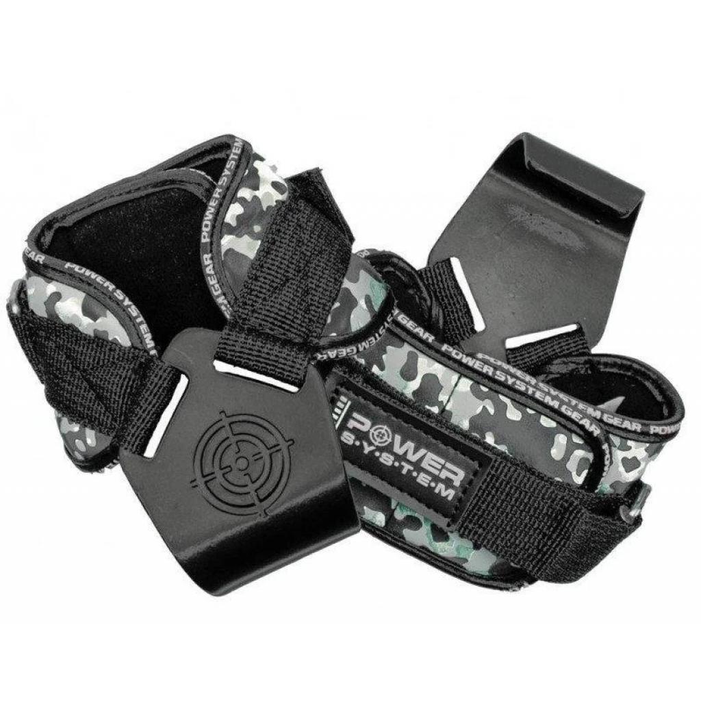 Гаки для тяги на зап'ястя Power System Hooks Camo PS-3370 Black/Grey L (PS_3370_Black/Grey L) - зображення 1