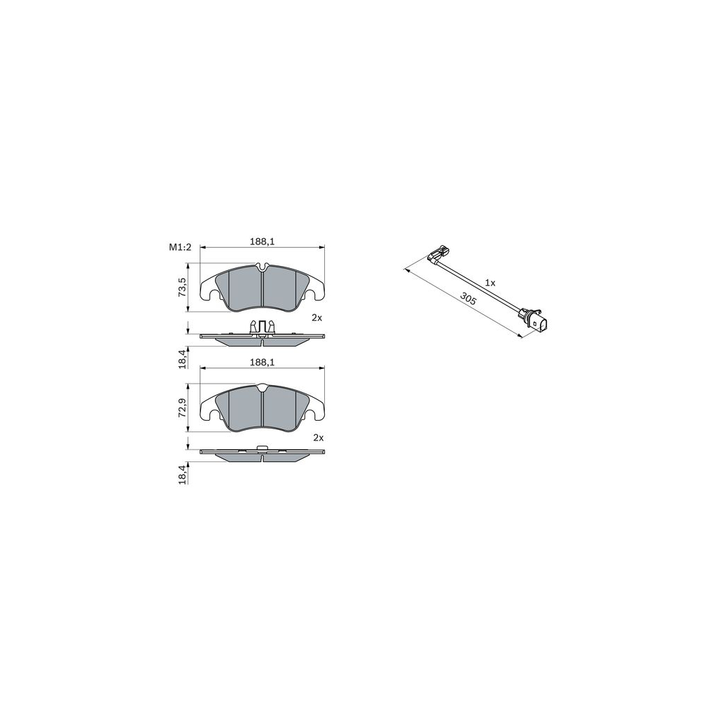 Гальмівні колодки Bosch 0 986 494 259 - зображення 1