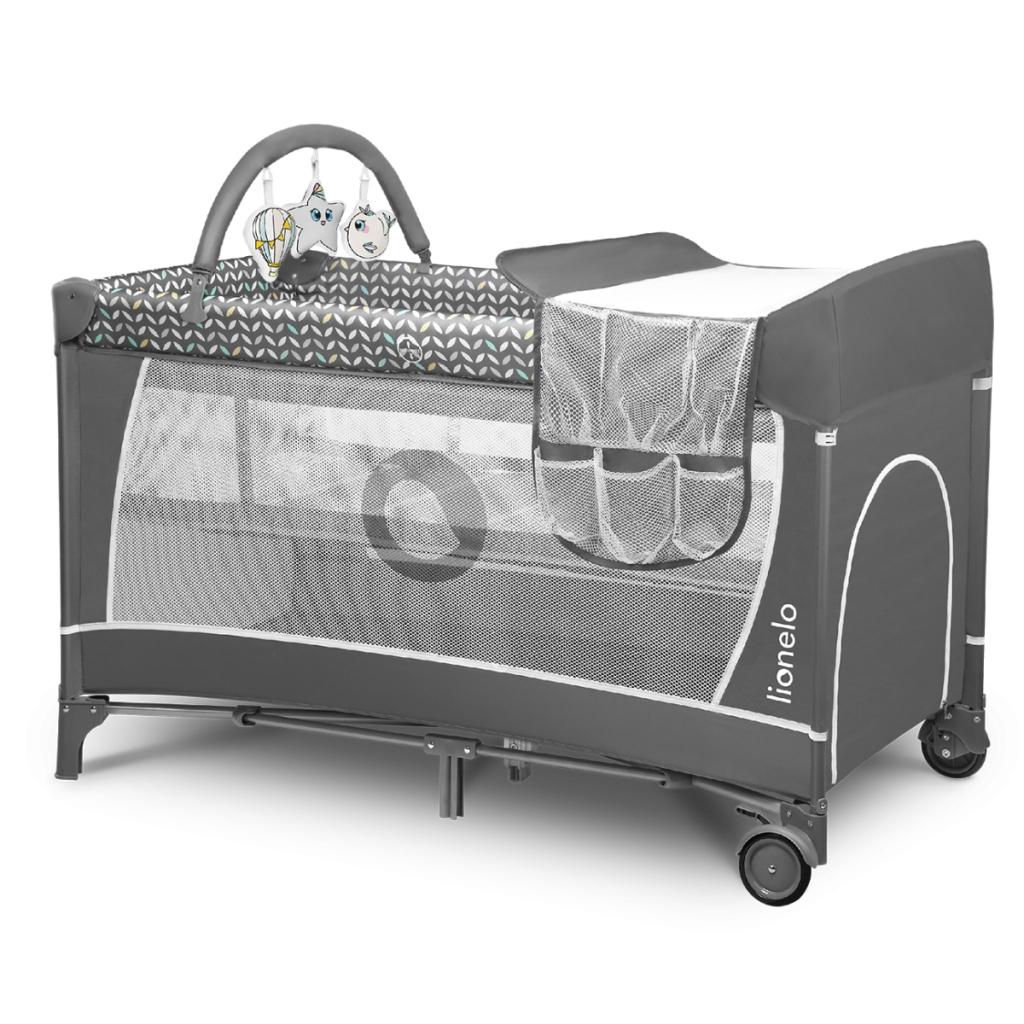 Дитячий манеж Lionelo Flower Grey Scandi (LO-FLOWER GREY SCANDI) - зображення 2